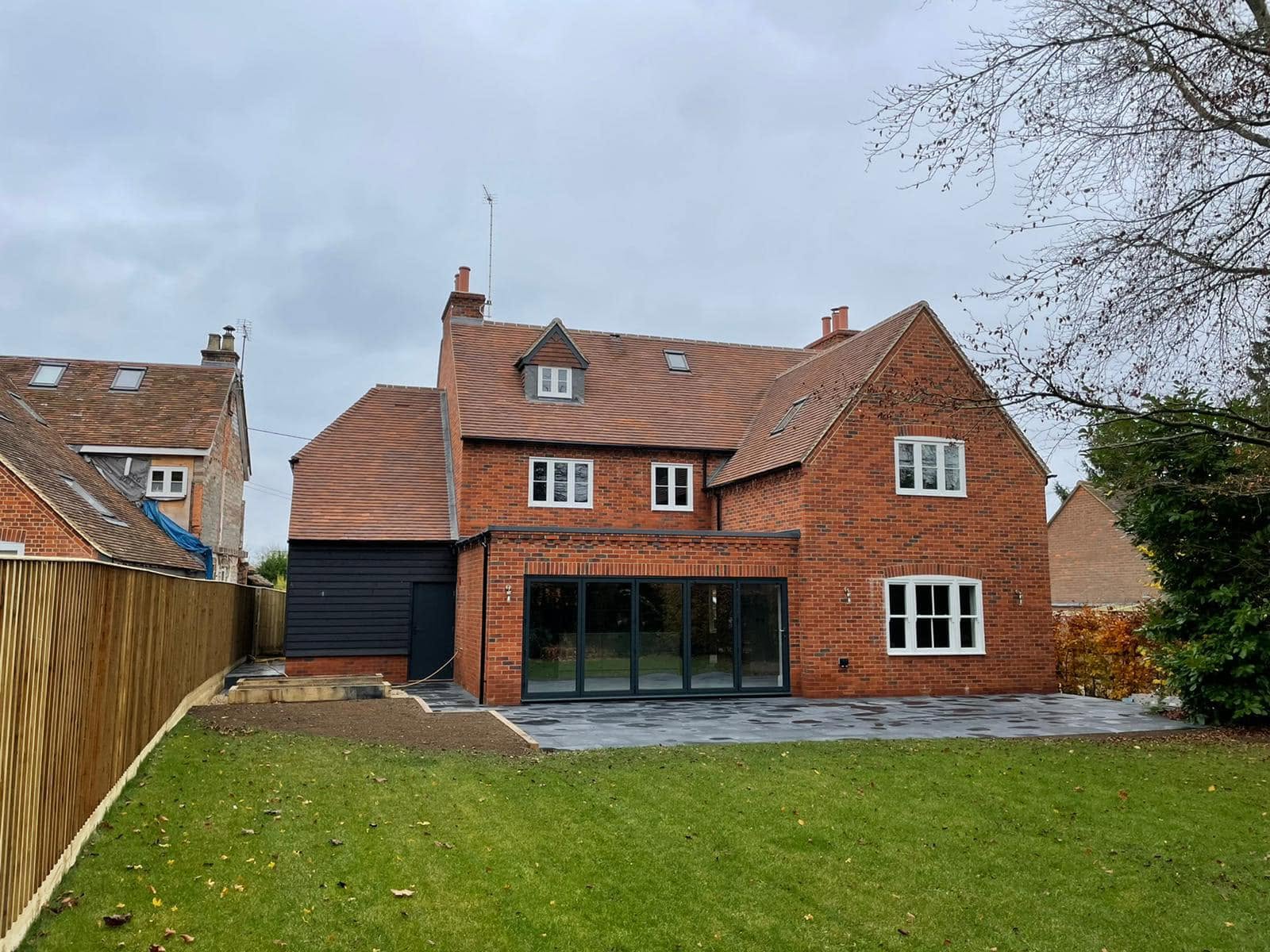 New house extension with modern bifold doors