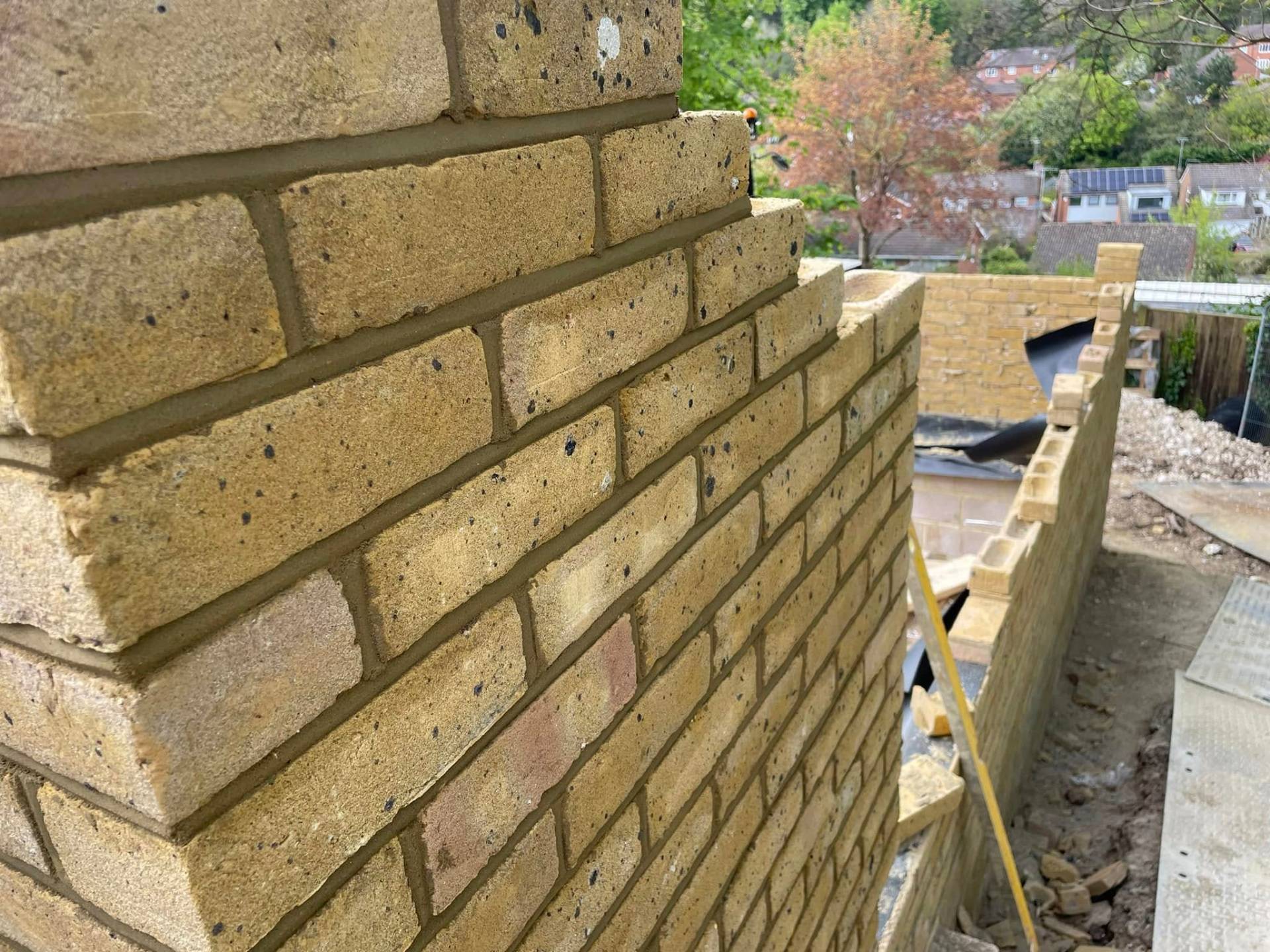 new brick walls of an extension — Philbert Construction brickwork project in Reading